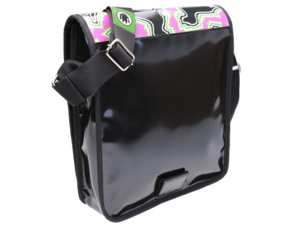 FUCHSIA CROSSBODY BAG. MODEL BAUBAU MADE OFF LORRY TARPAULIN. - Special Edition Paul Meccanico