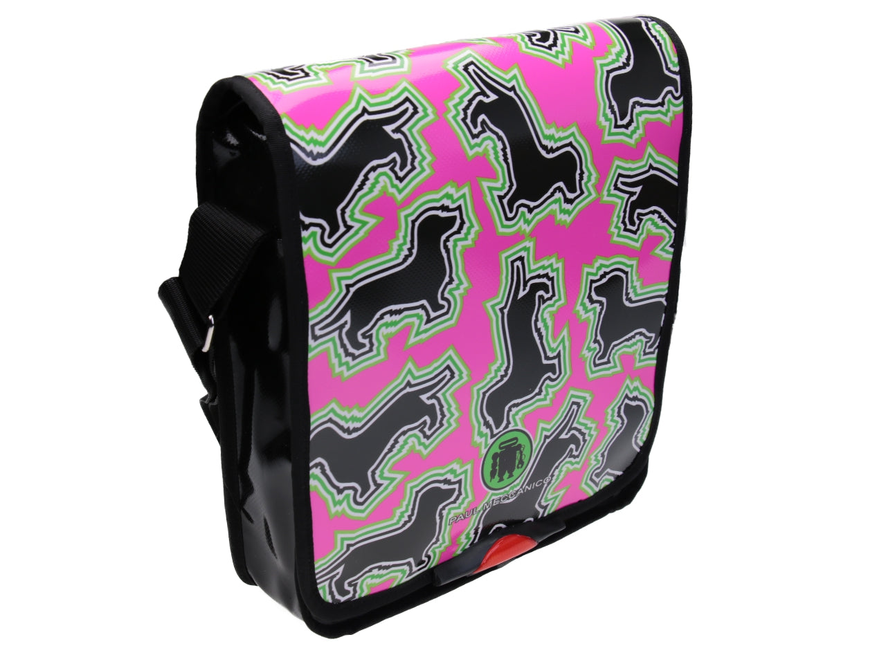 FUCHSIA CROSSBODY BAG. MODEL BAUBAU MADE OFF LORRY TARPAULIN. - Special Edition Paul Meccanico