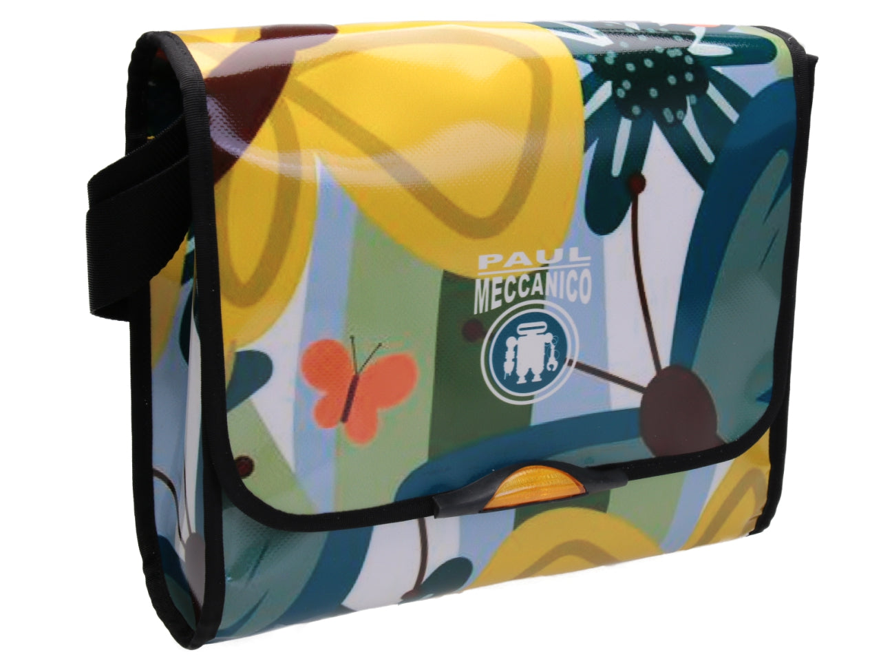 MULTICOLOR CROSSBODY "GARDEN" STYLE. MODEL BREAK MADE OF LORRY TARPAULIN. - Unique Pieces Paul Meccanico