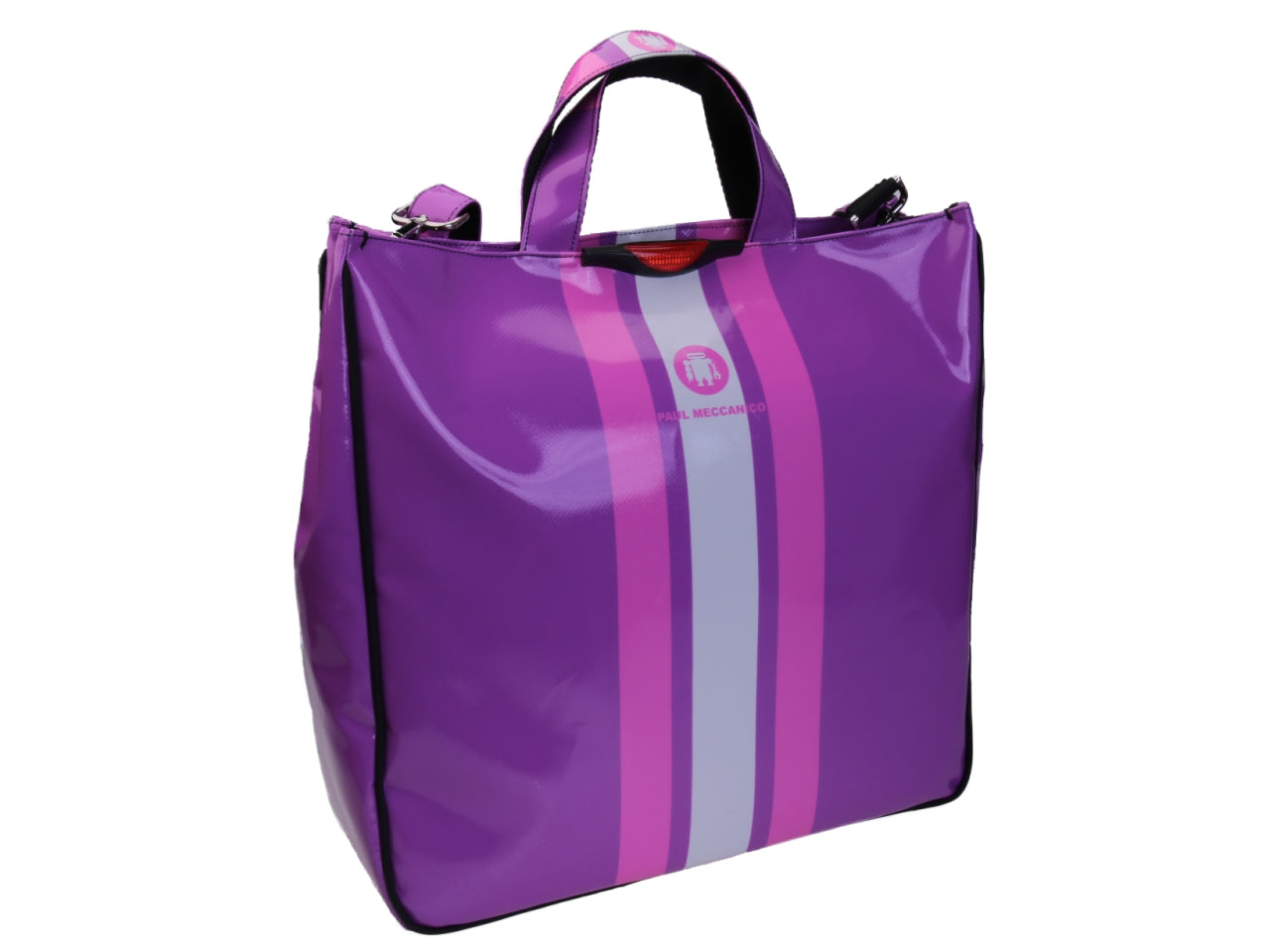 LILAC MAXI TOTE BAG. MODEL AIRSTONE MADE OF LORRY TARPAULIN.