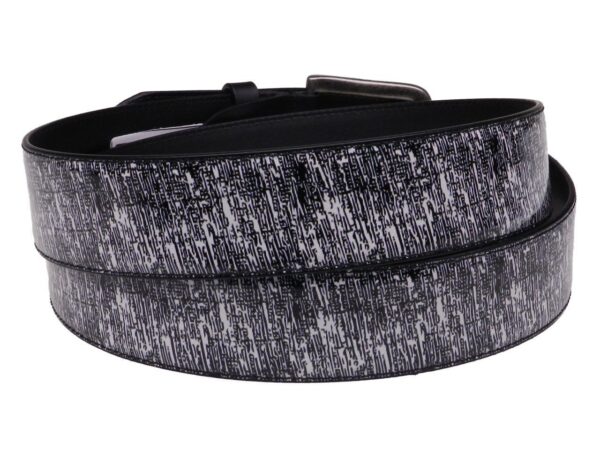 BLACK AND WHITE MAN'S BELT MADE OF LORRY TARPAULIN. - Paul Meccanico