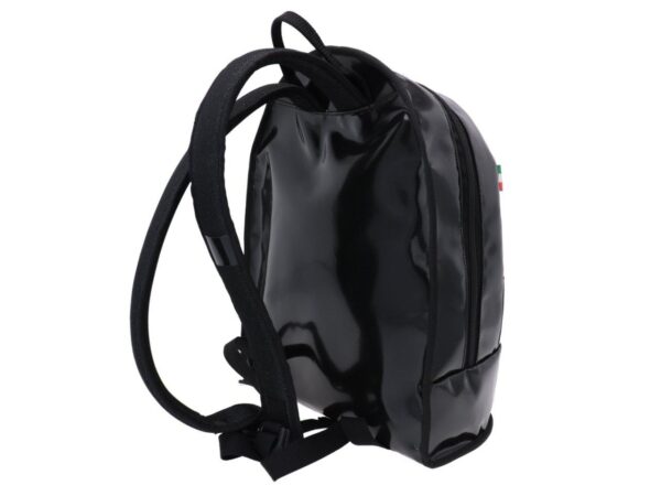 BLACK BACKPACK PAUL MECCANICO. SUPER MODEL MADE OF LORRY TARPAULIN. - Limited Edition Paul Meccanico