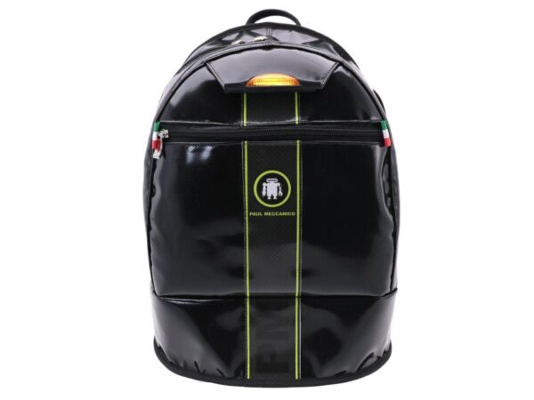 BLACK BACKPACK PAUL MECCANICO. SUPER MODEL MADE OF LORRY TARPAULIN. - Limited Edition Paul Meccanico