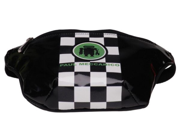 BLACK WAIST BAG GRAND PRIX STYLE. MODEL FLEX MADE OF LORRY TARPAULIN. - Limited Edition Paul Meccanico