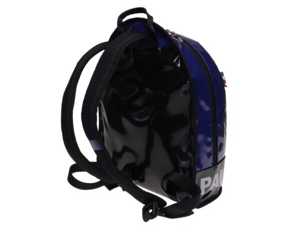 BLUE AND BLACK BACKPACK PAUL MECCANICO. SUPER MODEL MADE OF LORRY TARPAULIN. - Limited Edition Paul Meccanico
