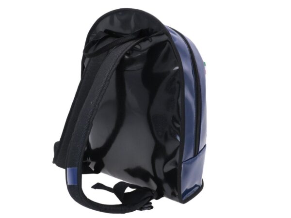 BLUE AND BLACK BACKPACK PAUL MECCANICO. MODEL SUPER MADE OF LORRY TARPAULIN. - Limited Edition Paul Meccanico