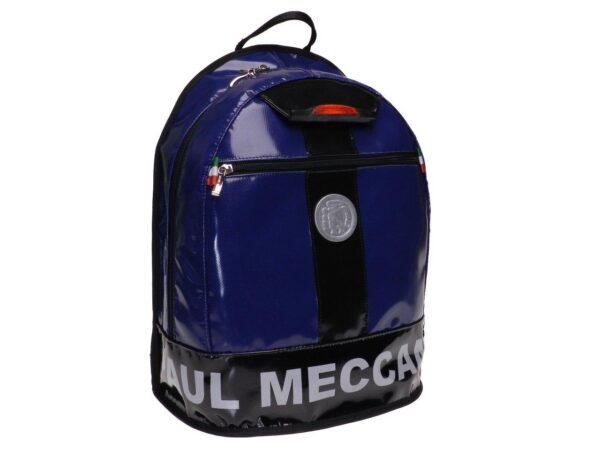 BLUE AND BLACK BACKPACK PAUL MECCANICO. SUPER MODEL MADE OF LORRY TARPAULIN. - Limited Edition Paul Meccanico