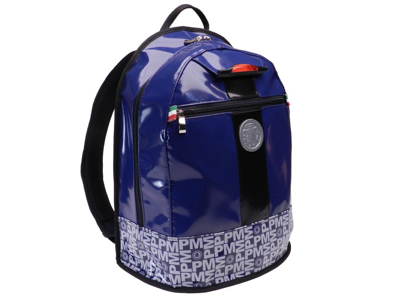 BLUE BACKPACK PAUL MECCANICO. MODEL SUPER MADE OF LORRY TARPAULIN. - Limited Edition Paul Meccanico