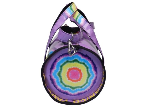 BOSTON BAG LILAC COLOUR TIE DYE FANTASY. MINI MODEL MADE OF LORRY TARPAULIN. - Unique Pieces Paul Meccanico