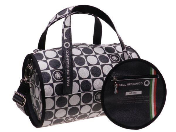 BOSTON BAG PAUL MECCANICO MINI MODEL BUBBLES FANTASY MADE OF HAMMERED FAUX LEATHER. - Unique Pieces Paul Meccanico
