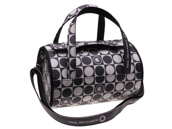 BOSTON BAG PAUL MECCANICO MINI MODEL BUBBLES FANTASY MADE OF HAMMERED FAUX LEATHER. - Unique Pieces Paul Meccanico