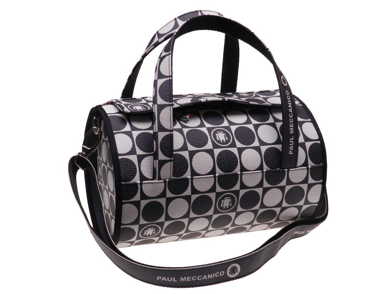 BOSTON BAG PAUL MECCANICO MINI MODEL BUBBLES FANTASY MADE OF HAMMERED FAUX LEATHER. - Unique Pieces Paul Meccanico