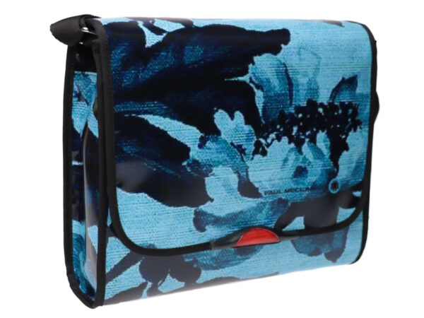CROSSBODY BAG LIGHT BLUE CANVAS EFFECT. MODEL BREAK MADE OF LORRY TARPAULIN. - Unique Pieces Paul Meccanico