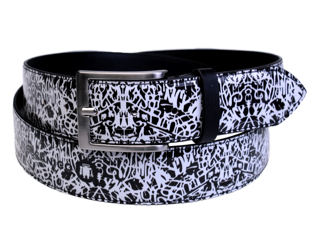 MEN'S BELT MURALES FANTASY MADE OF LORRY TARPAULIN. - Unique Pieces Paul Meccanico