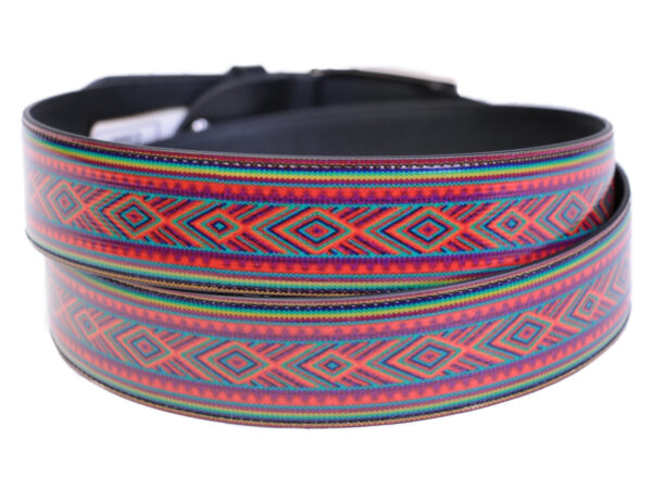 MEN'S BELT PERUVIAN FANTASY MADE OF LORRY TARPAULIN. - Unique Pieces Paul Meccanico
