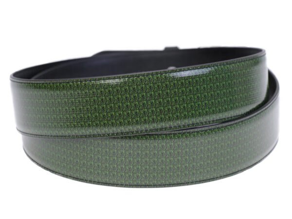 GREEN MEN'S BELT MADE OF LORRY TARPAULIN. - Unique Pieces Paul Meccanico