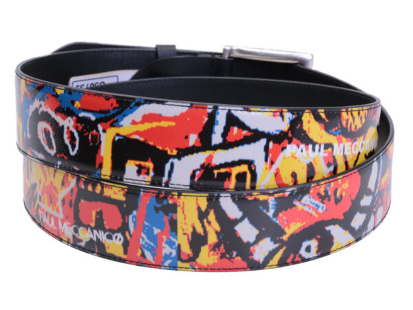 COLOURFUL MEN'S BELT MURALES FANTASY MADE OF LORRY TARPAULIN. - Unique Pieces Paul Meccanico