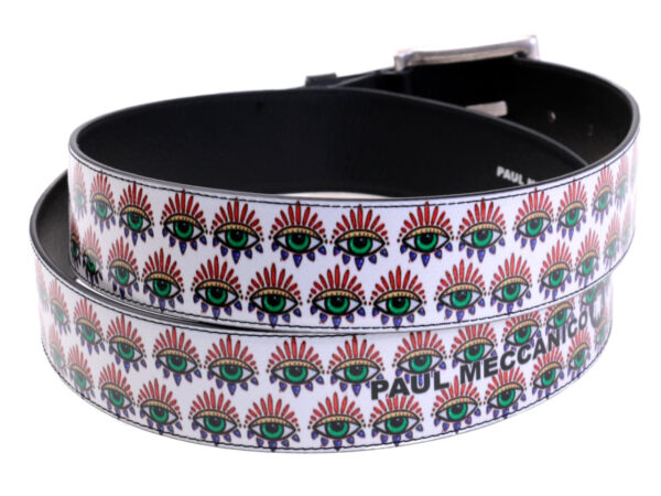 MEN'S BELT "EYE" MADE OF LORRY TARPAULIN.