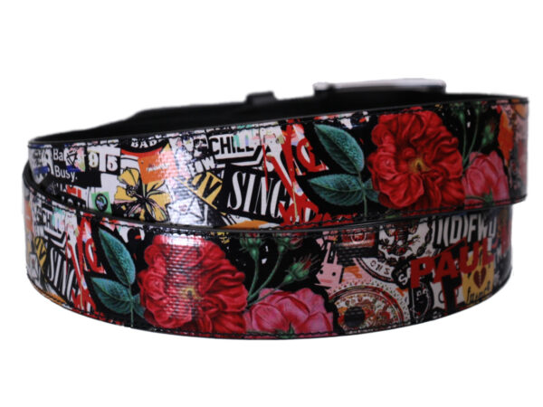 MEN'S BELT MURAL FANTASY MADE OF LORRY TARPAULIN. - Unique Pieces Paul Meccanico