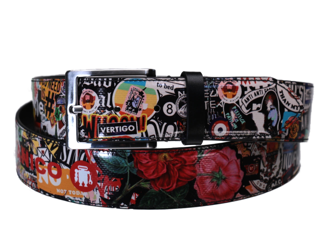 MEN'S BELT MURAL FANTASY MADE OF LORRY TARPAULIN. - Unique Pieces Paul Meccanico