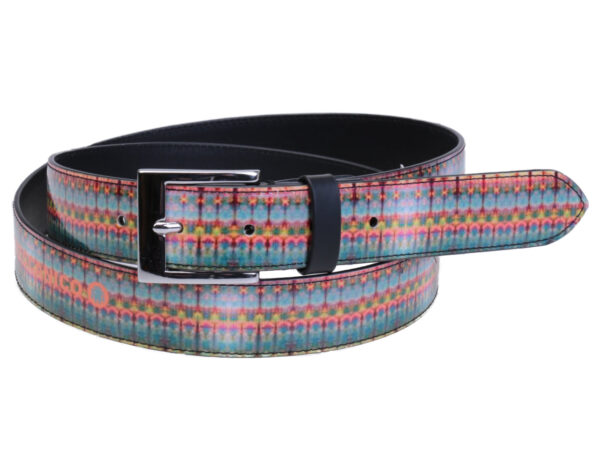 WOMAN'S BELT TIE DYE FANTASY MADE OF LORRY TARPAULIN. - Unique Pieces Paul Meccanico