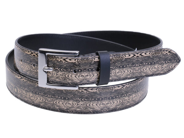 BROWN AND BLACK WOMEN'S BELT ANIMALIER FANTASY MADE OF LORRY TARPAULIN. - Unique Pieces Paul Meccanico