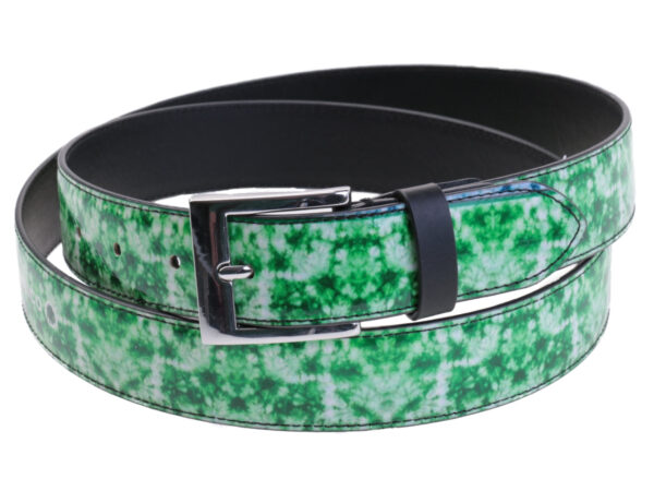 GREEN WOMEN'S BELT TIE DYE FANTASY MADE OF LORRY TARPAULIN.