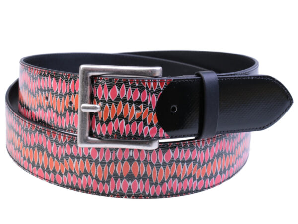 MEN'S BELT AFRO FANTASY MADE OF LORRY TARPAULIN. - Unique Pieces Paul Meccanico