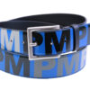 BLUE MEN'S BELT WITH LETTERS MADE OF LORRY TARPAULIN. - Unique Pieces Paul Meccanico