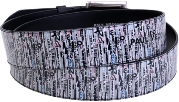 GREY MEN'S BELT MADE OF LORRY TARPAULIN. - Unique Pieces Paul Meccanico