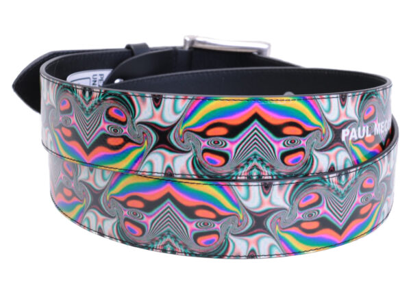 MEN'S BELT WITH OPTICAL FANTASY MADE OF LORRY TARPAULIN. - Unique Pieces Paul Meccanico
