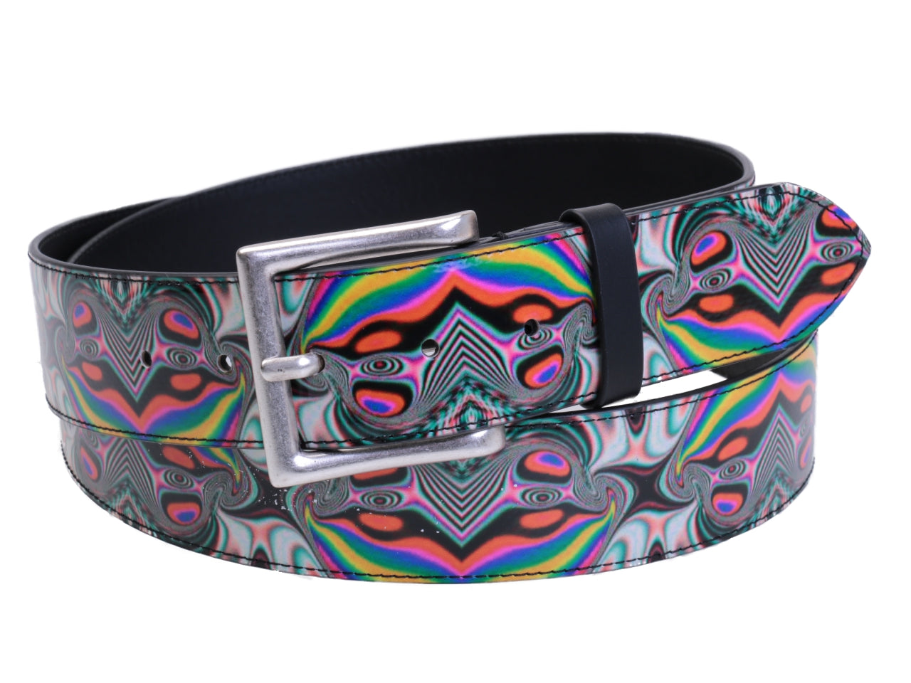 MEN'S BELT WITH OPTICAL FANTASY MADE OF LORRY TARPAULIN. - Unique Pieces Paul Meccanico