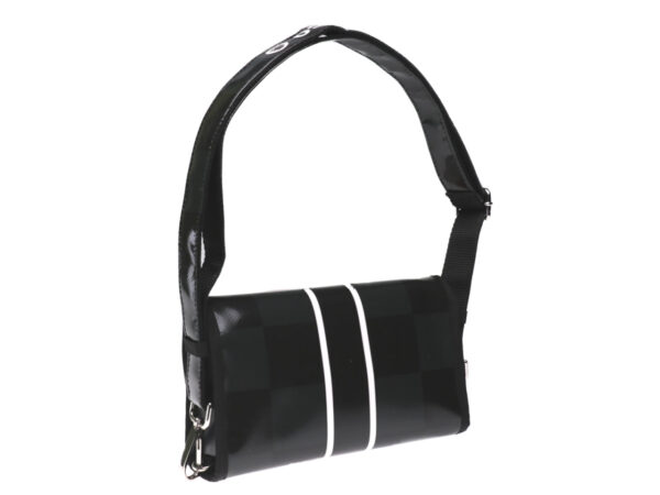 CLUTCH BAG BLACK FOREST. MODEL CANDY MADE OF LORRY TARPAULIN. - Limited Edition Paul Meccanico