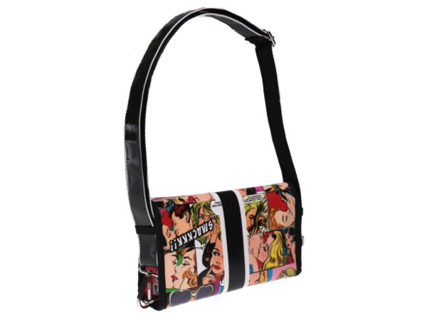 CLUTCH BAG CARTOON STYLE. MODEL CANDY MADE OF LORRY TARPAULIN. - Limited Edition Paul Meccanico