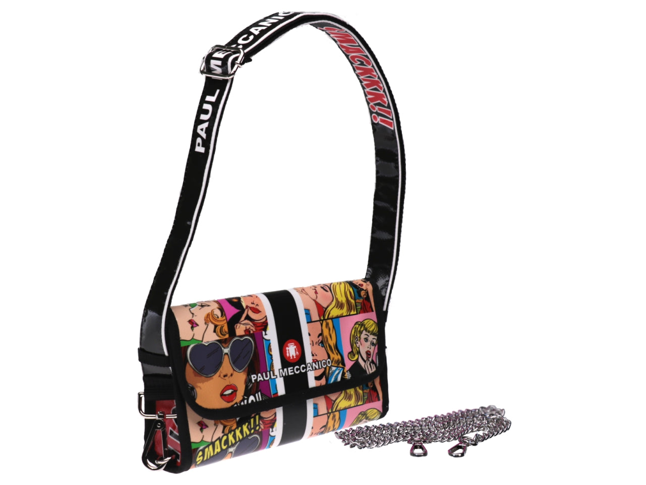 CLUTCH BAG CARTOON STYLE. MODEL CANDY MADE OF LORRY TARPAULIN. - Limited Edition Paul Meccanico