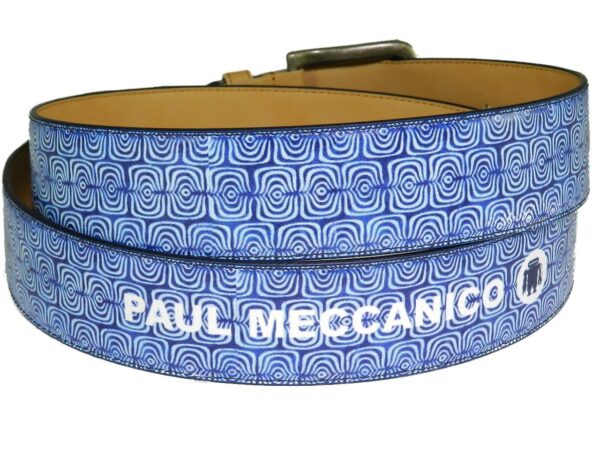CINTURA UOMO PAUL MECCANICO. COLORE BLU FANTASIA OPTICAL. - Paul Meccanico