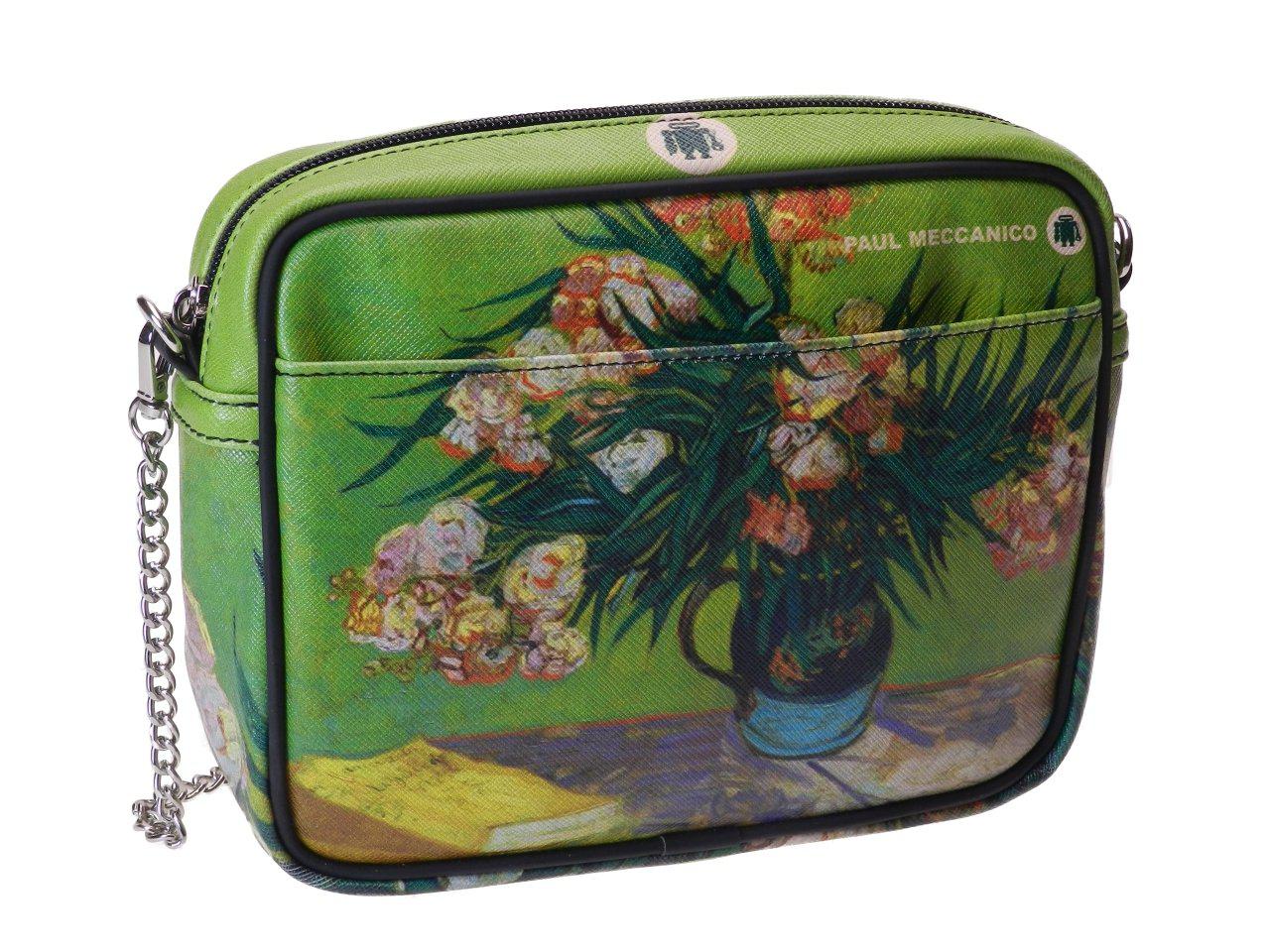 CLUTCH WITH PAINTED PRINT OF "VAN GOGH". PARK MODEL MADE OF LORRY TARPAULIN. - Limited Edition Paul Meccanico