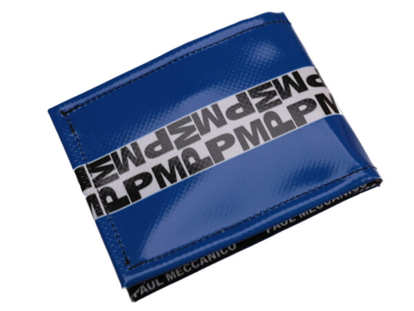 MEN'S WALLET ROYAL, BLACK AND WHITE. MODEL CRIK MADE OF LORRY TARPAULIN. - Limited Edition Paul Meccanico