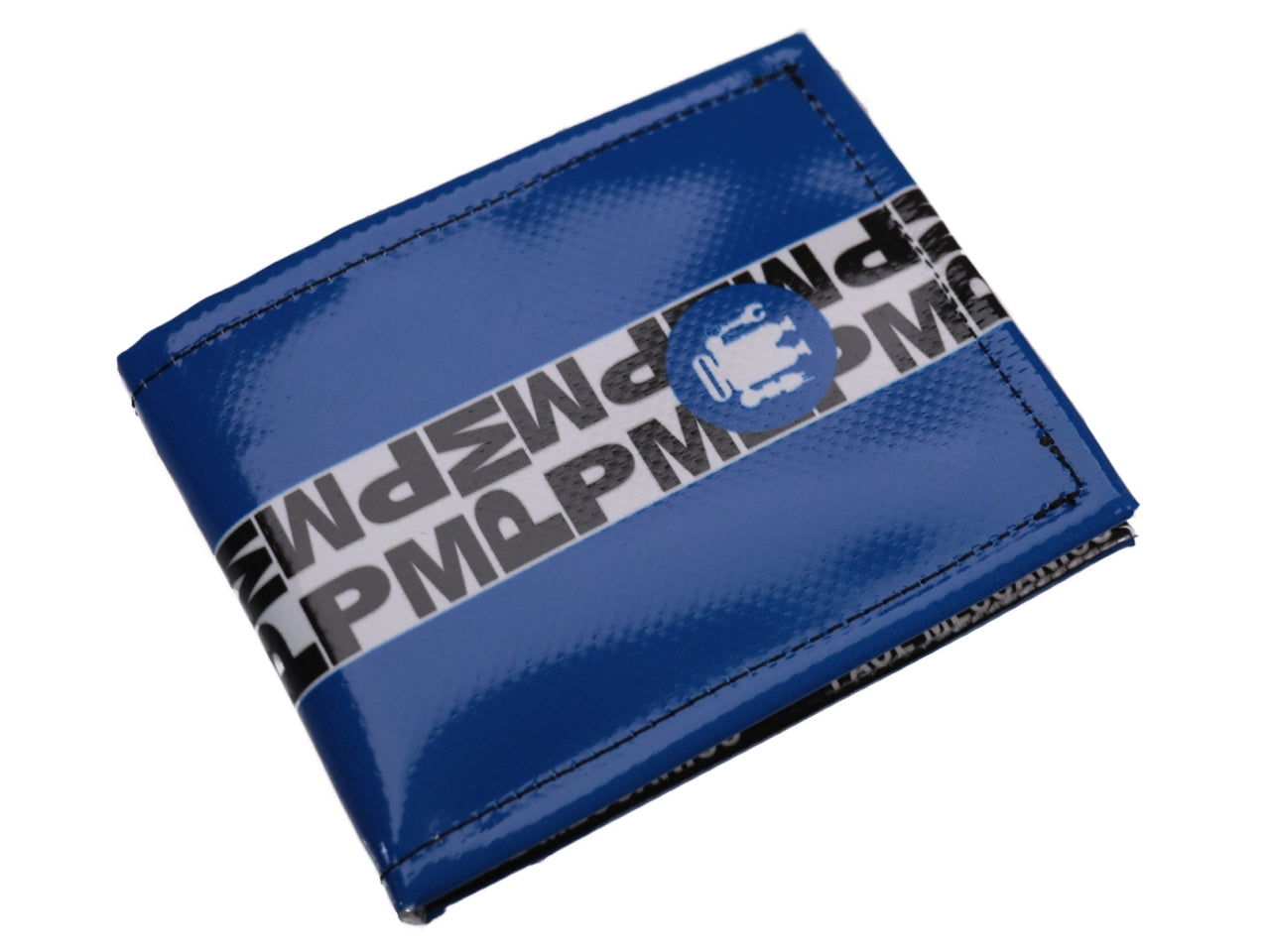 MEN'S WALLET ROYAL, BLACK AND WHITE. MODEL CRIK MADE OF LORRY TARPAULIN. - Limited Edition Paul Meccanico