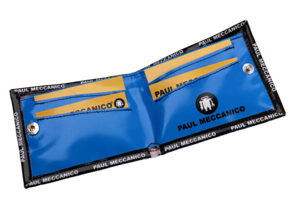 MEN'S WALLET IN ROYAL "FOREST". MODEL CRIK MADE OF LORRY TARPAULIN. - Limited Edition Paul Meccanico