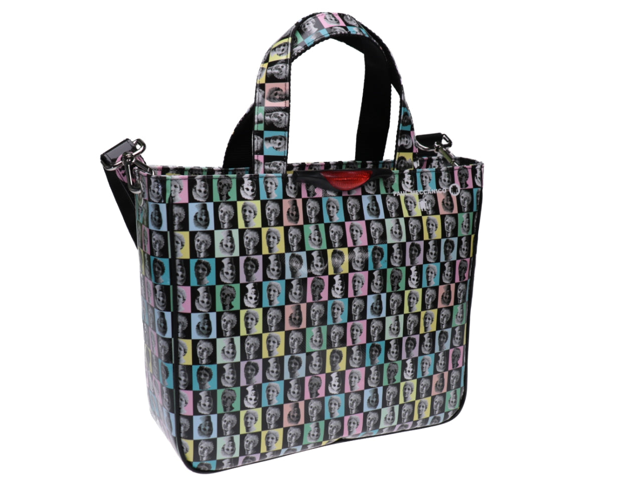 TOTE BAG MULTICOLOUR "ART STYLE". MODEL GLAM MADE OF LORRY TARPAULIN. - Unique Pieces Paul Meccanico