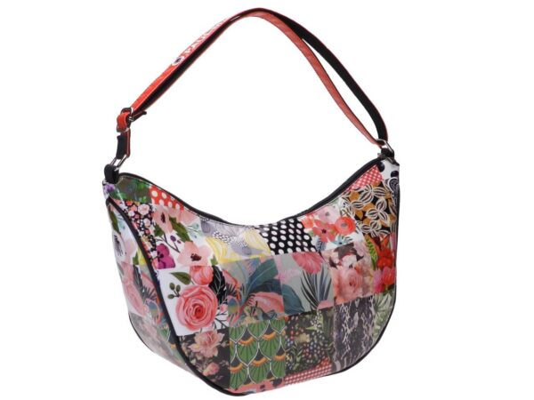 HALF-MOON BAG PATCHWORK FANTASY. SPLIT MODEL MADE OF LORRY TARPAULIN. - Limited Edition Paul Meccanico