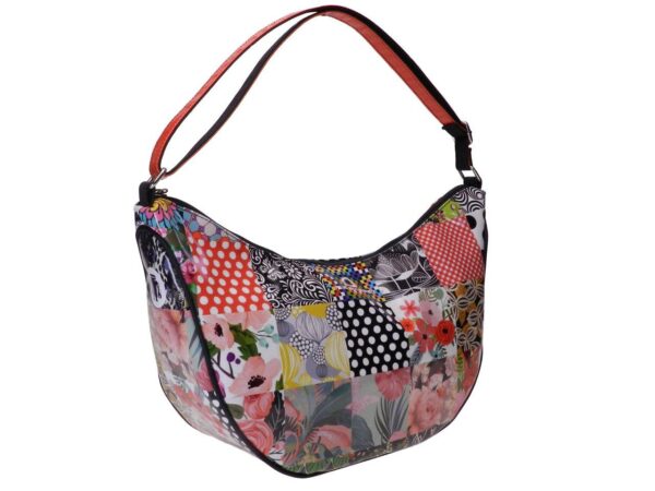 HALF-MOON BAG PATCHWORK FANTASY. SPLIT MODEL MADE OF LORRY TARPAULIN. - Limited Edition Paul Meccanico