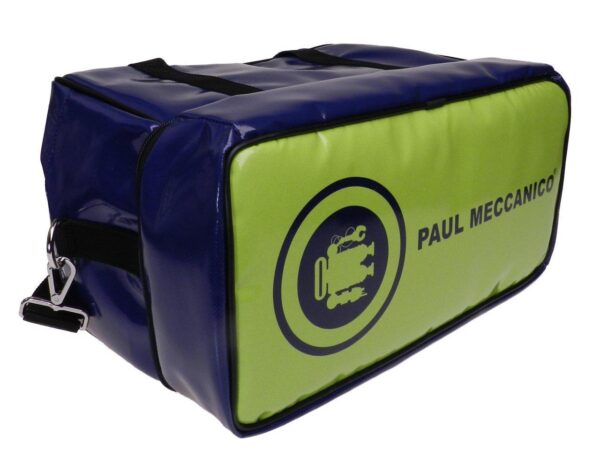 BLUE HAND LUGGAGE BAG 40 X 20 X 25 CM. MODEL FLY-ME MADE OF LORRY TARPAULIN. - Limited Edition Paul Meccanico