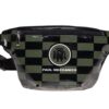 HIP BAG DARK GREEN AND BLACK COLOURS GEOMETRIC FANTASY MADE OF LORRY TARPAULIN FLEX MODEL. - Limited Edition Paul Meccanico