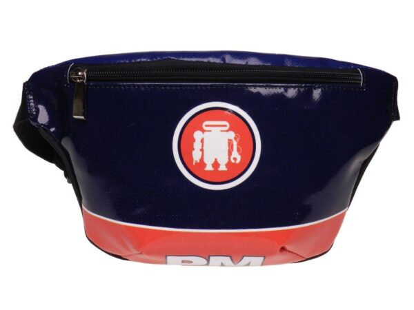 HIP BAG RED AND BLUE COLOURS MADE OF LORRY TARPAULIN FLEX MODEL. - Limited Edition Paul Meccanico