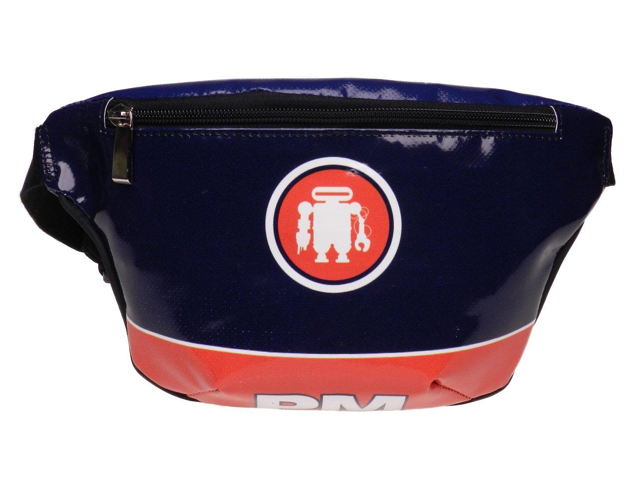 HIP BAG RED AND BLUE COLOURS MADE OF LORRY TARPAULIN FLEX MODEL. - Limited Edition Paul Meccanico