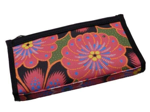 LARGE WOMEN'S WALLET FLORAL FANTASY. PIT MODEL MADE OF HAMMERED SYNTHETIC LEATHER. - Paul Meccanico