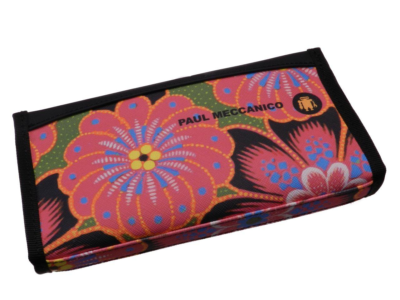 LARGE WOMEN'S WALLET FLORAL FANTASY. PIT MODEL MADE OF HAMMERED SYNTHETIC LEATHER. - Paul Meccanico