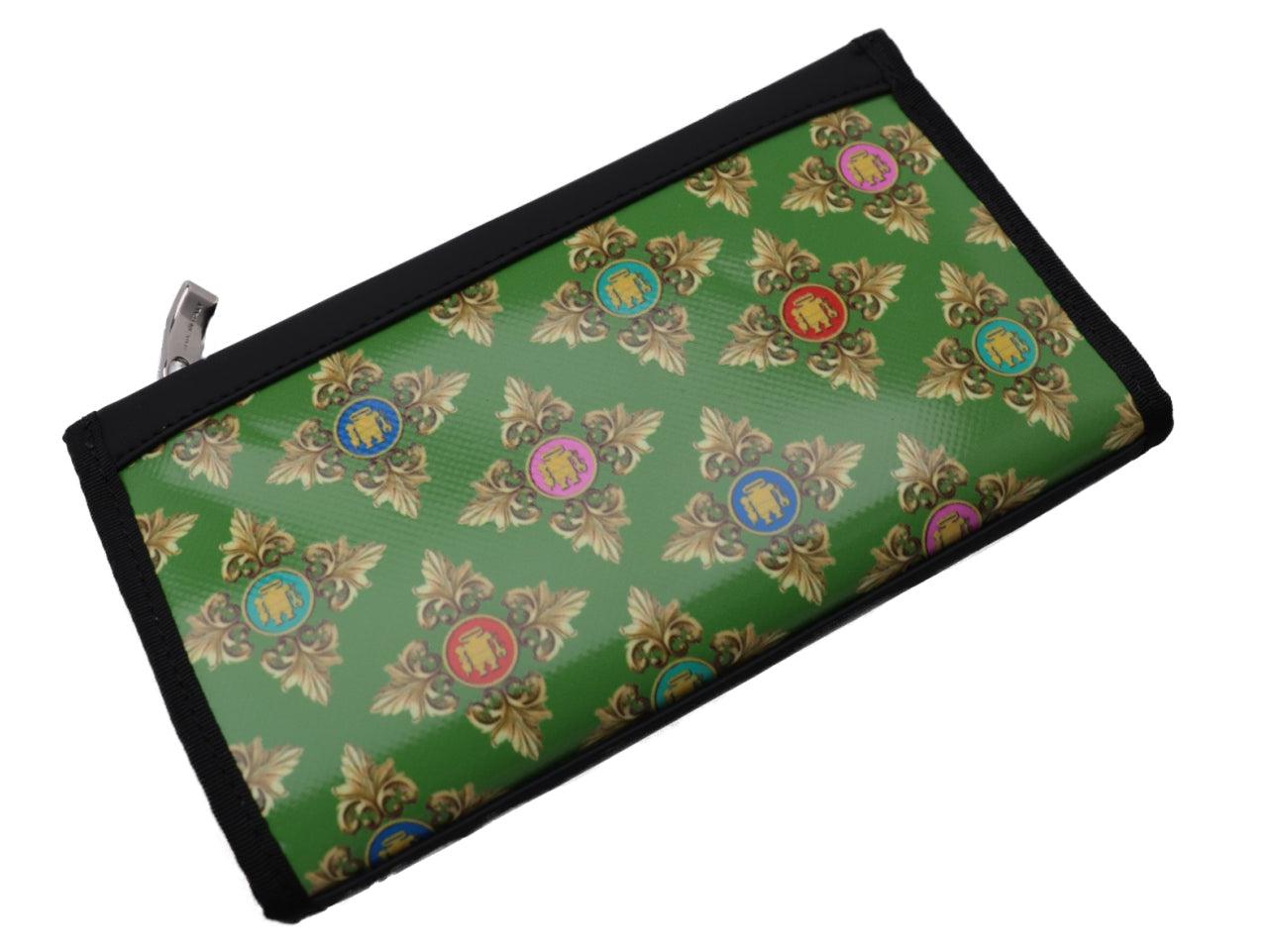 LARGE WOMEN'S WALLET GREEN COLOUR LIBERTY FANTASY. PIT MODEL MADE OF LORRY TARPAULIN. - Limited Edition Paul Meccanico